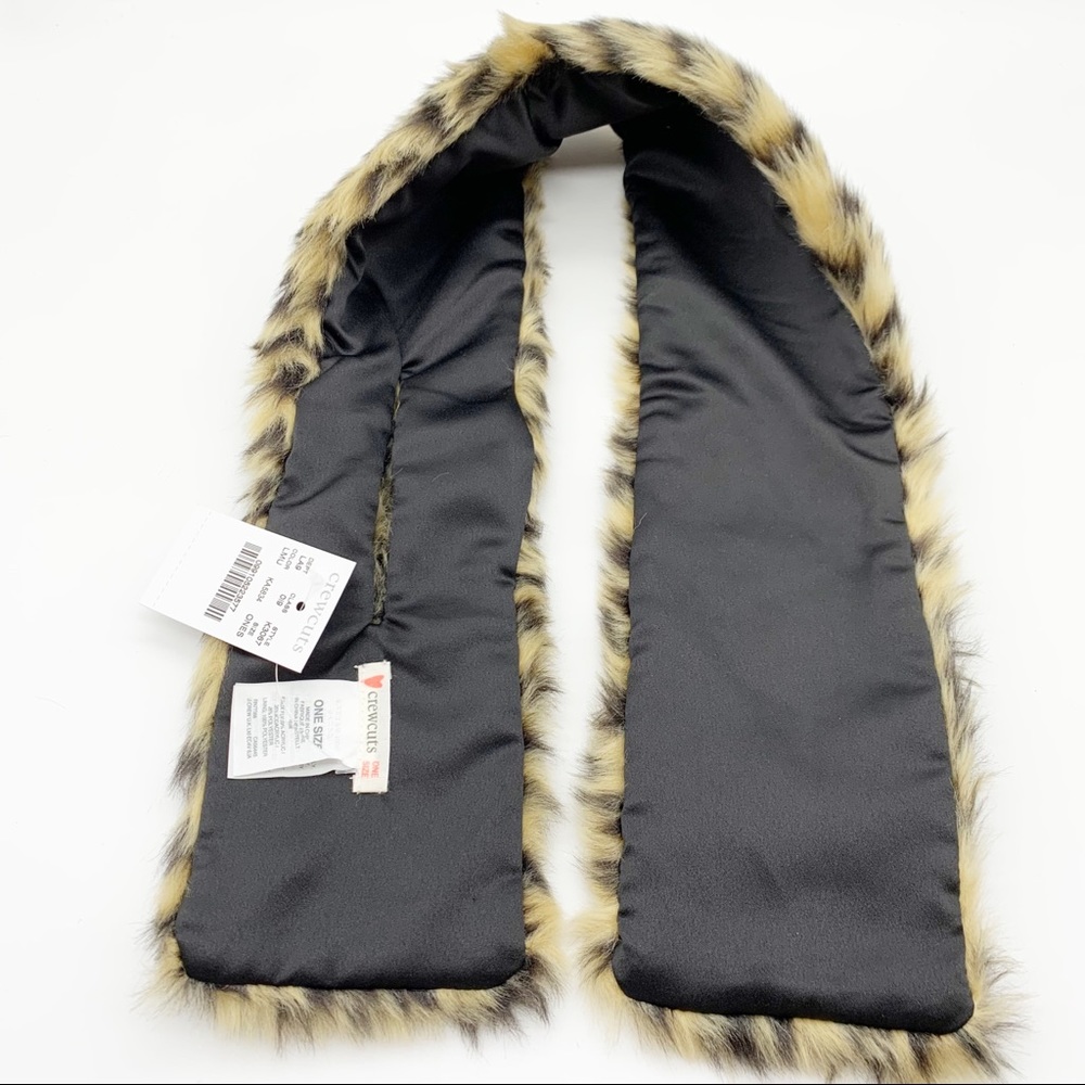 ❗️LAST 1❗️ Crewcuts J. Crew Leopard Faux Fur Scarf Girl’s OS - Picture 3 of 9